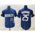 Detroit Tigers #25 Matt Manning 2024 Number Navy Fotopoulosg City Connect Cool Base Limited Stitched Jersey