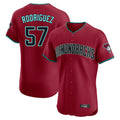 Arizona Diamondbacks #57 Eduardo Rodriguez Player Red Fotopoulosg Limited Elite Home Game Stitched Jerseys