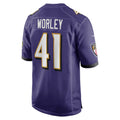 B.Ravens #41 Daryl Worley Purple Fotopoulosg Game Player Jersey