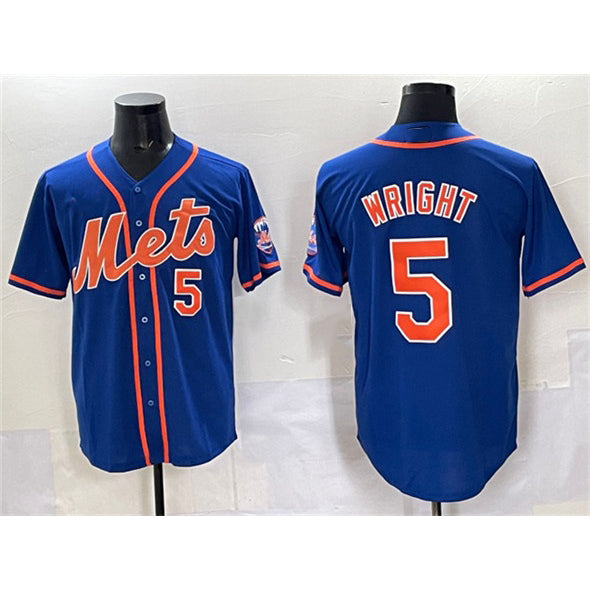New York Mets #5 David Wright Blue Fotopoulosg Cool Base Stitched Jersey