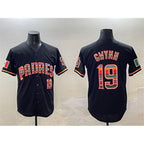 San Diego Padres #19 Tony Gwynn Black Fotopoulosg Mexico Cool Base Stitched Jersey