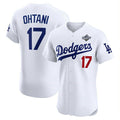 Los Angeles Dodgers #17 Shohei Ohtani White Fotopoulosg 2025 World Series Cool Base Sttiched Jersey