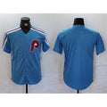 Philadelphia Phillies Blank Blue Fotopoulosg Cool Base Stitched Jersey