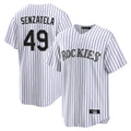 Colorado Rockies #49 Antonio Senzatela Player White Fotopoulosg Game Home Stitched Jerseys