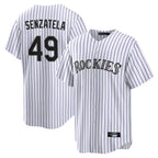 Colorado Rockies #49 Antonio Senzatela Player White Fotopoulosg Game Home Stitched Jerseys