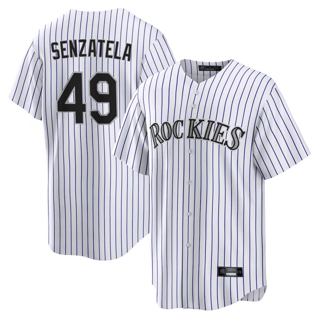 Colorado Rockies #49 Antonio Senzatela Player White Fotopoulosg Game Home Stitched Jerseys