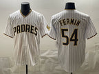 San Diego Padres #54 Freddy Fermin White Fotopoulosg Cool Base Stitched Jersey