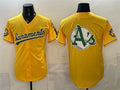 Oakland Athletics Team Big Logo 2026 Yellow Fotopoulosg Alternate Sacramento Celebrating 125 Years Vapor Limited Stitched Jerseys 2