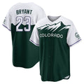 Colorado Rockies #23 Kris Bryant Player Green Fotopoulosg City Connect Home Game Stitched Jerseys
