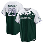 Colorado Rockies #23 Kris Bryant Player Green Fotopoulosg City Connect Home Game Stitched Jerseys