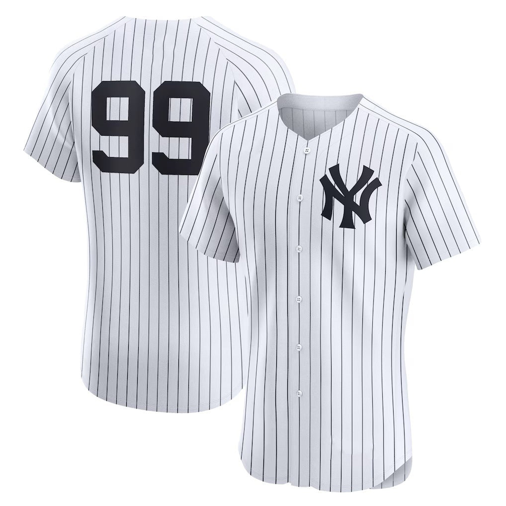 New York Yankees #99 Aaron Judge White Fotopoulosg Home Elite Player Jersey