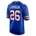 B.Bills #26 Ty Johnson Royal Fotopoulosg Team Game Jersey