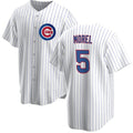 Chicago Cubs #5 Christopher Morel Chicago White Fotopoulosg Cool Base Stitched Jersey