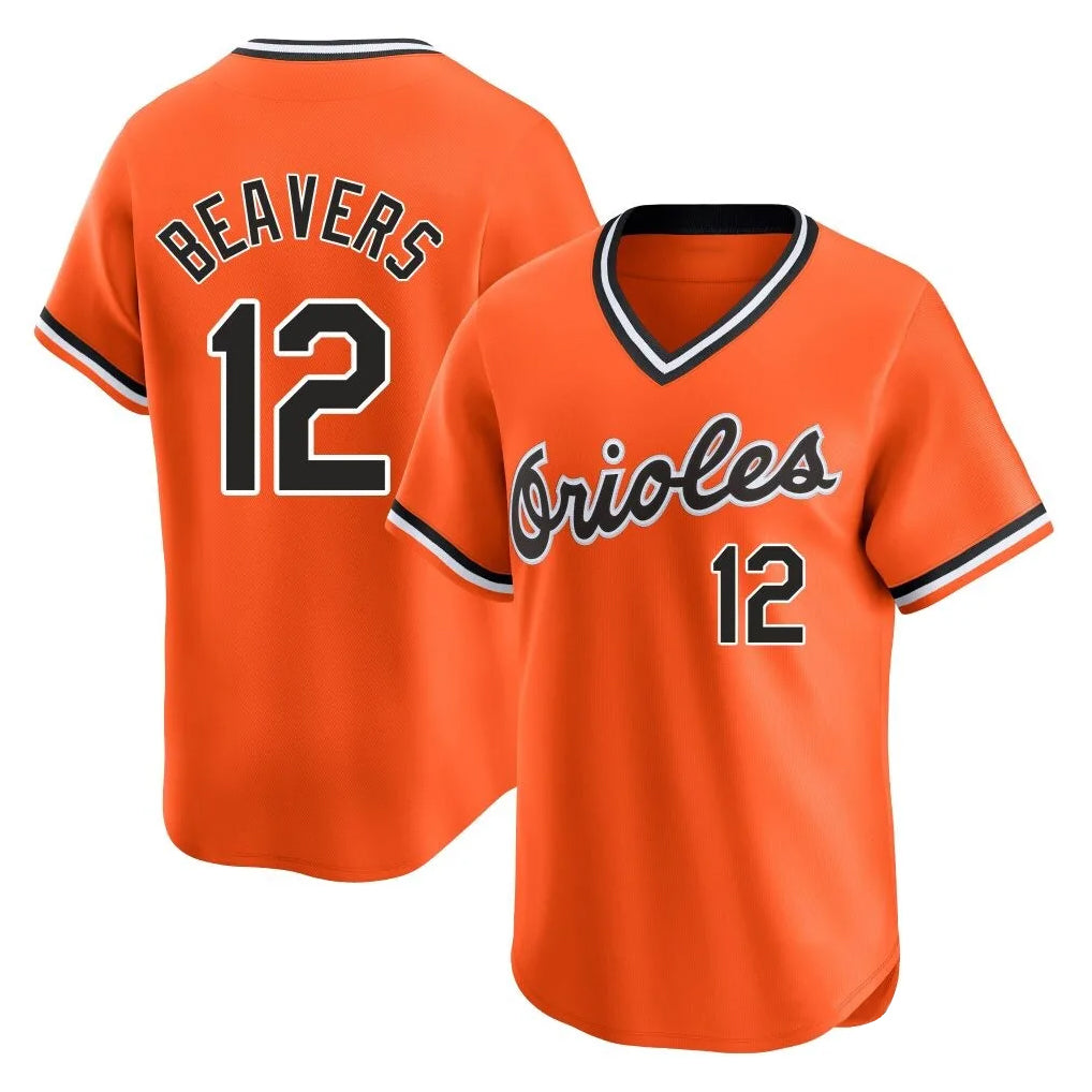 Baltimore Orioles #12 Dylan Beavers Player Orange Fotopoulosg T-shirt Limited Home Game Stitched Jerseys