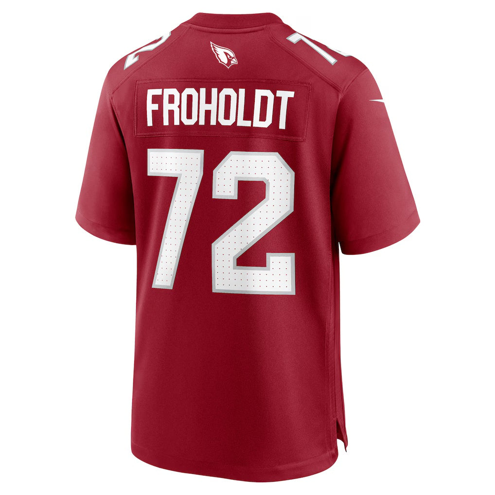 A.Cardinals #72 Hjalte Froholdt Cardinal Fotopoulosg Team Game Jersey