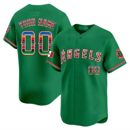 Custom Los Angeles Angels Mexico Vapor Premier Limited Jersey ¨C Green Fotopoulosg