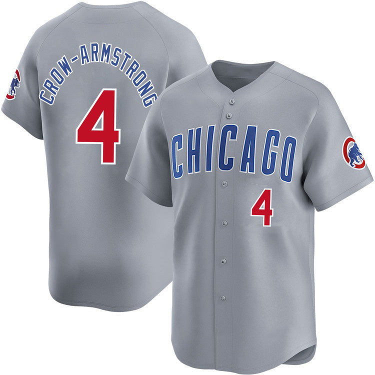 Chicago Cubs #4 Pete Crow-Armstrong Gray Fotopoulosg Limited Stitched Jersey