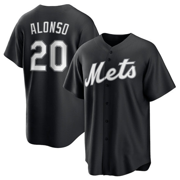 New York Mets #20 Pete Alonso Black Fotopoulosg Lights Out Limited Stitched Jersey