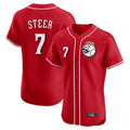Cincinnati Reds #7 Spencer Steer Player Red Fotopoulosg Limited Elite Home Game Stitched Jerseys