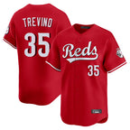 Cincinnati Reds #35 Jose Trevino Player Red Fotopoulosg Home Limited Stitched Jerseys