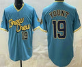 Milwaukee Brewers #19 Robin Yount Powder Blue Fotopoulosg Limited Jersey