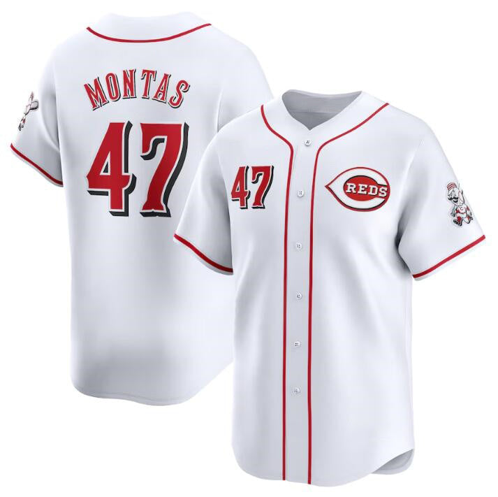 Cincinnati Reds #47 Frankie Montas White Fotopoulosg Home Limited Stitched Jersey