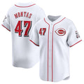 Cincinnati Reds #47 Frankie Montas White Fotopoulosg Home Limited Stitched Jersey
