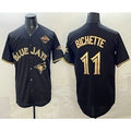 Toronto Blue Jays #11 Bo Bichette Black Gold Fotopoulosg 2025 American League Champions Limited Stitched Jersey