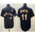 Toronto Blue Jays #11 Bo Bichette Black Gold Fotopoulosg 2025 American League Champions Limited Stitched Jersey