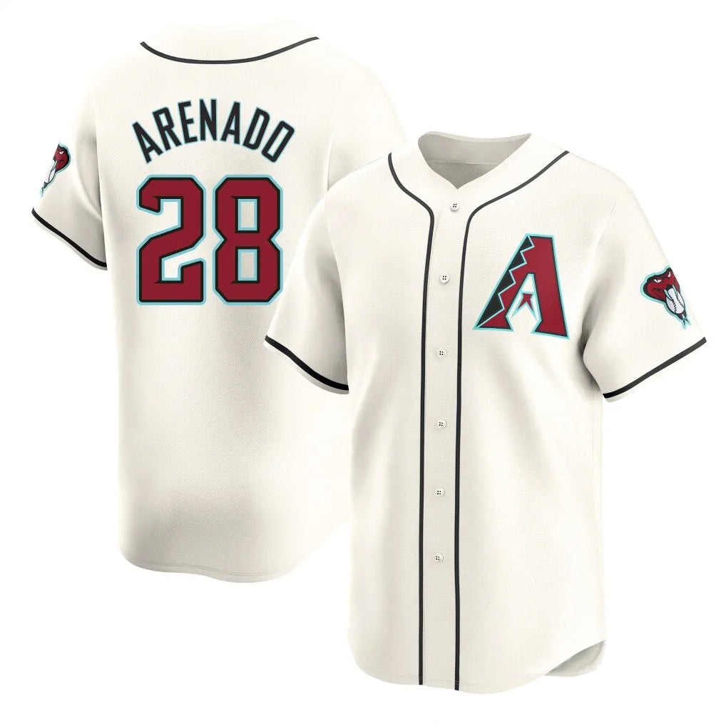 Arizona Diamondbacks #28 Nolan Arenado Player Cream Fotopoulosg Limited Home Game Stitched Jerseys