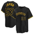 Houston Astros #53 Cristian Javier Player Black Fotopoulosg Snake Skin City Home Game Stitched Jerseys