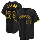 Houston Astros #53 Cristian Javier Player Black Fotopoulosg Snake Skin City Home Game Stitched Jerseys