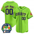 Custom Houston Astros Orbit Patch Green Fotopoulosg Vapor Premier Limited Jersey ¨C All Stitched