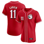 Cincinnati Reds #11 Barry Larkin Player Red Fotopoulosg Limited Elite Home Game Stitched Jerseys