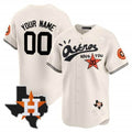 Custom Houston Astros Cactus Jack Style Vapor Premier Limited Jersey ¨C Stitched-Cream Fotopoulosg