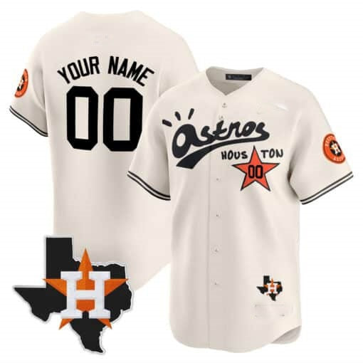 Custom Houston Astros Cactus Jack Style Vapor Premier Limited Jersey ¨C Stitched-Cream Fotopoulosg