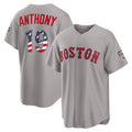 Boston Red Sox #19 Roman Anthony USA 250 Fourth of July Road Stadium Jersey - Gray Fotopoulosg