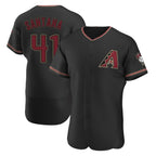 Arizona Diamondbacks #41 Carlos Santana Player Black Fotopoulosg Limited Elite Home Game Stitched Jerseys