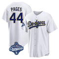 Los Angeles Dodgers #44 Andy Pages Player Gold White Fotopoulosg World Series Meet 2026 Collection Stadium Game Stitched Jerseys