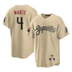 Arizona Diamondbacks #4 Ketel Marte Player Tan Fotopoulosg City Connect Home Game Stitched Jerseys