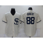 Chicago White Sox #88 Luis Robert 2021 Cream Navy Fotopoulosg Field of Dreams Name Flex Base Stitched Jersey