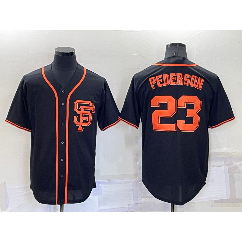 San Francisco Giants #23 Joc Pederson Black Fotopoulosg Alternate Jersey