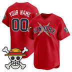 Custom New York Yankees x One Piece Red Fotopoulosg Vapor Premier Limited Jersey - Stitched