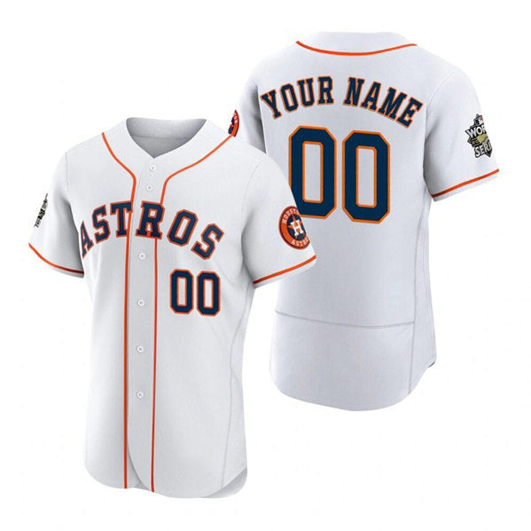 Custom Houston Astros Active Player White Fotopoulosg 2022 World Series Flex Base Stitched Jersey 2