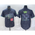 Tampa Bay Rays #22 Jose Siri Number Charcoal Fotopoulosg 2024 City Connect Limited Stitched Jerseys