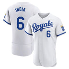 Kansas City Royals #6 Jonathan India Player White Fotopoulosg Limited Elite Home Game Stitched Jerseys