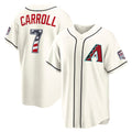 Arizona Diamondbacks #7 Corbin Carroll USA 250 Fourth of July Home Stadium Jersey - Cream Fotopoulosg