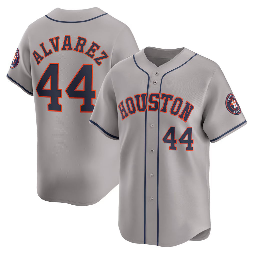 Houston Astros #44 Yordan Alvarez Gray Fotopoulosg Away Limited Player Jersey