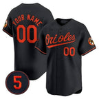 Custom Baltimore Orioles Robinson Patch Vapor Premier Limited Jersey ¨C Black 2 Fotopoulosg