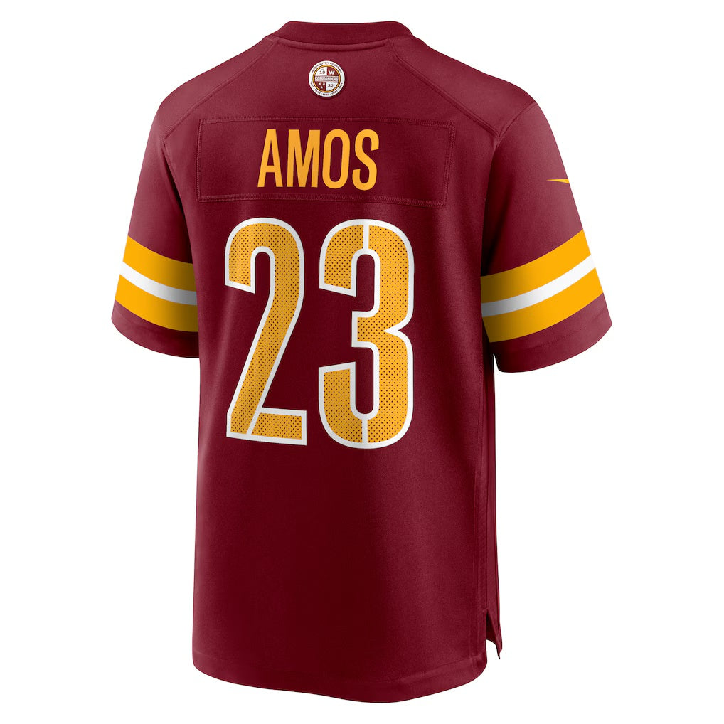 W.Commanders #23 Trey Amos Burgundy Fotopoulosg Team Game Jersey